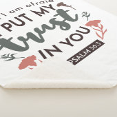 Floral Bible Verse Art 'Ik heb mijn vertrouwen in Sherpa Deken (3/4)