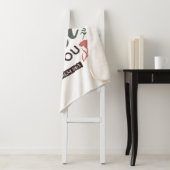 Floral Bible Verse Art 'Ik heb mijn vertrouwen in Sherpa Deken (In situ)