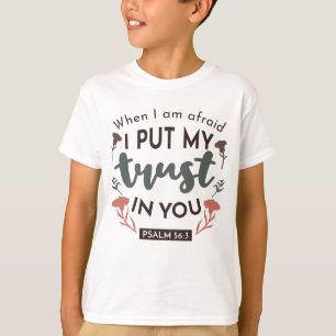 Floral Bible Verse Art 'Ik heb mijn vertrouwen in  T-shirt