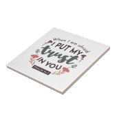 Floral Bible Verse Art 'Ik heb mijn vertrouwen in Tegeltje (Zijkant)