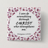 Floral Bible Verse     Button (Voorkant)