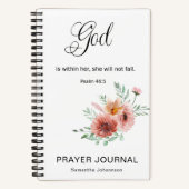 Floral Bible Verse Gebed Journal Notitieboek (Voorkant)