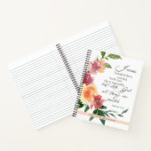 Floral Bible Verse Gebed Journal Notitieboek (Binnen)