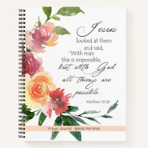 Floral Bible Verse Gebed Journal Notitieboek