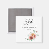 Floral Bible Verse Magneet (Voorkant / Achterkant)