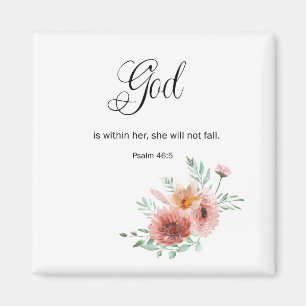 Floral Bible Verse Magneet