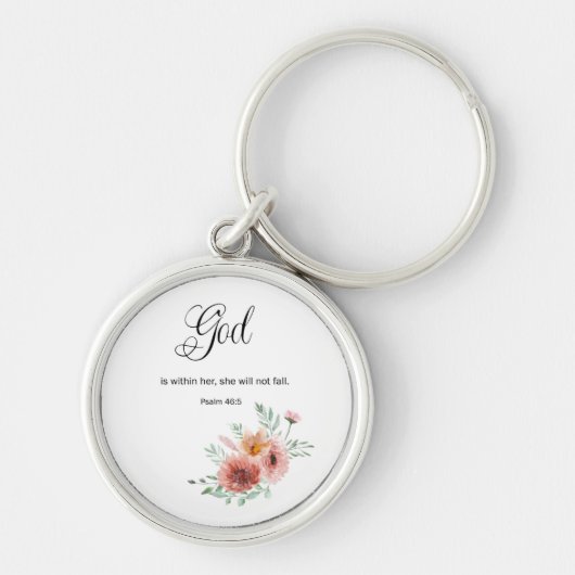 Floral Bible Verse Sleutelhanger (Voorkant)
