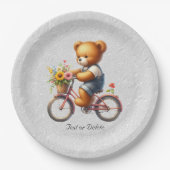 Floral Bicycle Beer Papier Bord (Voorkant)