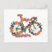 Floral Bicycle Briefkaart (Voorkant)
