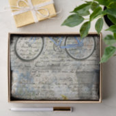 Floral Bicycle Clock Ephemera ontkoppeling Tissuepapier (Geschenk)