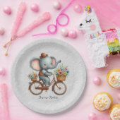 Floral Bicycle Elephant Paper Bord (Feest)