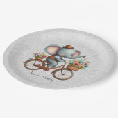 Floral Bicycle Elephant Paper Bord (Gekanteld)