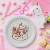 Floral Bicycle Fox Paper Bord (Feest)