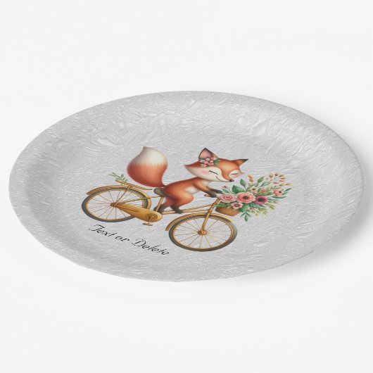 Floral Bicycle Fox Paper Bord (Gekanteld)