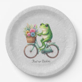 Floral Bicycle Frog Paper Bord (Voorkant)