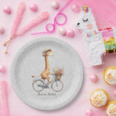 Floral Bicycle Giraffe Papier Bord (Feest)
