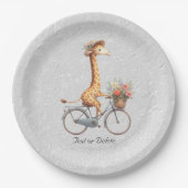 Floral Bicycle Giraffe Papier Bord (Voorkant)