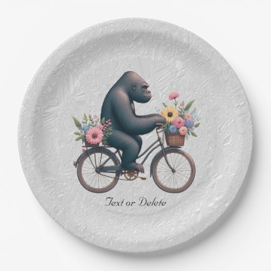 Floral Bicycle Gorilla Paper Bord (Voorkant)