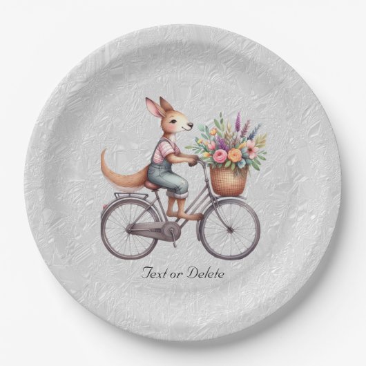 Floral Bicycle Kangaroo Paper Bord (Voorkant)