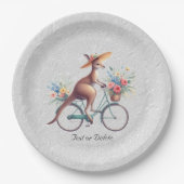 Floral Bicycle Kangaroo Paper Bord (Voorkant)