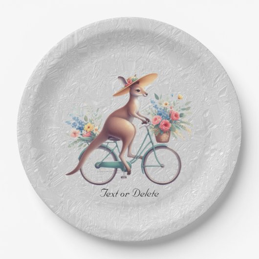 Floral Bicycle Kangaroo Paper Bord (Voorkant)