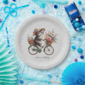 Floral Bicycle Kitten Papier Bord (Feest)