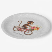 Floral Bicycle Monkey Paper Bord (Gekanteld)