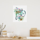 Floral Bicycle Poster (Keuken)