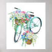 Floral Bicycle Poster (Voorkant)