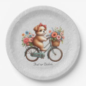 Floral Bicycle Puppy Paper Bord (Voorkant)