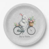 Floral Bicycle Rabbit Paper Bord (Voorkant)