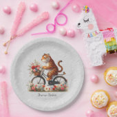 Floral Bicycle Tiger Paper Bord (Feest)