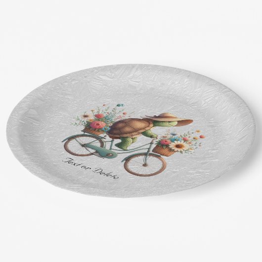 Floral Bicycle Turtle Paper Bord (Gekanteld)