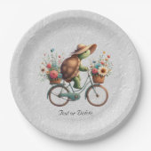 Floral Bicycle Turtle Paper Bord (Voorkant)