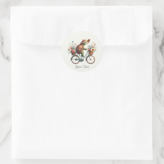 Floral Bicycle Turtle Sticker (Tas)