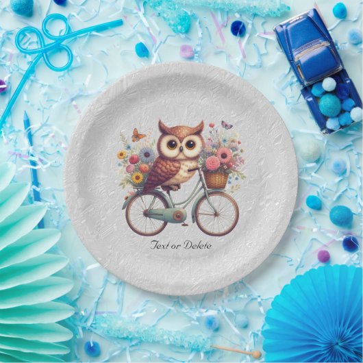 Floral Bicycle Uil Papier Bord (Feest)