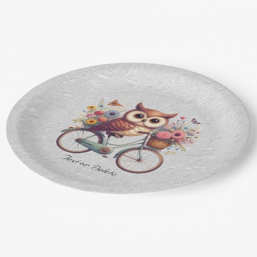 Floral Bicycle Uil Papier Bord (Gekanteld)