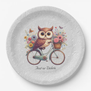 Floral Bicycle Uil Papier Bord