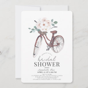 Floral Bicycle Waterverf Vrijgezellenfeest Kaart