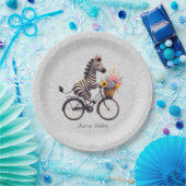 Floral Bicycle Zebra Paper Bord (Feest)