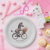Floral Bicycle Zebra Paper Bord (Feest)