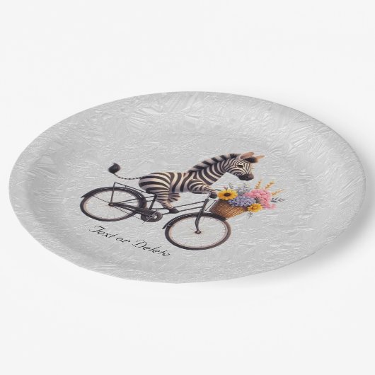 Floral Bicycle Zebra Paper Bord (Gekanteld)
