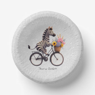 Floral Bicycle Zebra Paper Bowl Papieren Kommen