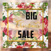 Floral Big kerstfeestay Sale Window Cling Raamsticker (Vel 2)