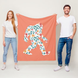 FLORAL BIGFOOT FLEECE DEKEN