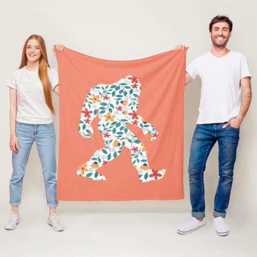 FLORAL BIGFOOT FLEECE DEKEN (In situ)