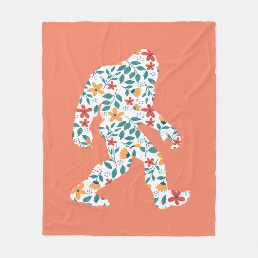 FLORAL BIGFOOT FLEECE DEKEN (Voorkant)