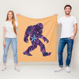 FLORAL BIGFOOT FLEECE DEKEN