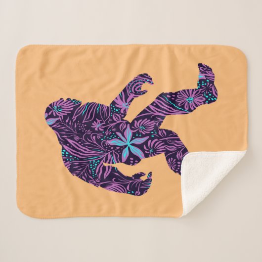 FLORAL BIGFOOT SHERPA DEKEN (Voorkant (horizontaal))