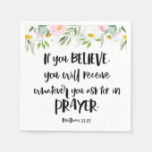 Floral Bijbelvers Servet (Voorkant)